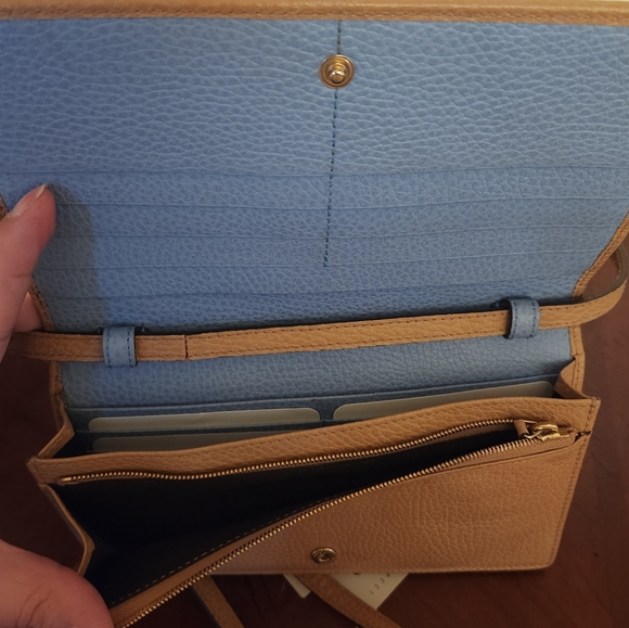 GUCCI Swing Beige Leather Cross Body Bag - Picture 2 of 12